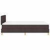 vidaXL Lit &agrave; ressort LED avec matelas Marron fonc&eacute; 120 x 190 cm tissu