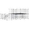 vidaXL Cage animaux de compagnie &agrave; 44 panneaux et porte Noir 175x105x70 cm