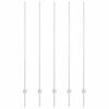 vidaXL Poteau de cl&ocirc;ture ench&acirc;ss&eacute; 5 pcs Argent&eacute; 200 cm