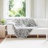 vidaXL Couverture en Fourrure de Lapin Synth&eacute;tique Olite 4 pcs Gris