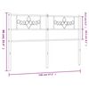 vidaXL T&ecirc;te de lit de remplacement m&eacute;tal noir 140 cm