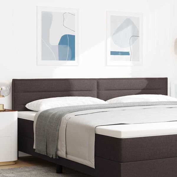 vidaXL T&ecirc;te de lit Marron fonc&eacute; 200 cm Cuir synth&eacute;tique