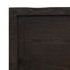 vidaXL Comptoir de salle de bain marron fonc&eacute; bois massif trait&eacute;