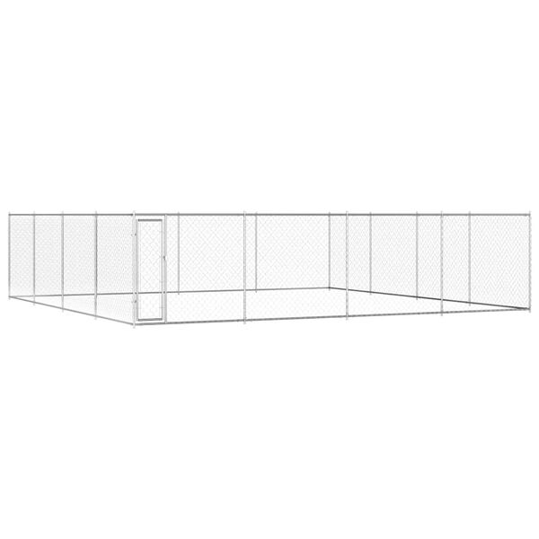 vidaXL Chenil ext&eacute;rieur pour chiens Acier galvanis&eacute; 760x760x185 cm