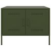 vidaXL Table basse vert olive 68x50x50,5 cm acier