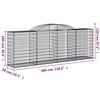 vidaXL Paniers &agrave; gabions arqu&eacute;s 2 pcs 300x50x100/120 cm fer galvanis&eacute;