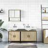 vidaXL Ensemble de meubles de salle de bain 3 pcs ch&ecirc;ne sonoma