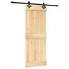 vidaXL Porte coulissante 80 x 210 cm Bois de pin massif (non trait&eacute;)