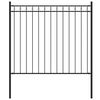 vidaXL Cl&ocirc;ture de jardin ASSEN en acier noir 1,7&nbsp;x&nbsp;0,8&nbsp;m