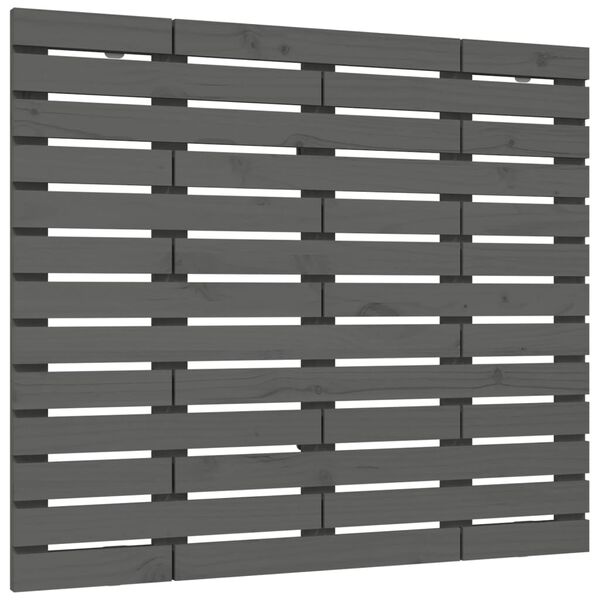 vidaXL T&ecirc;te de lit murale Gris 81x3x91,5 cm Bois massif de pin