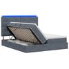vidaXL Lit de rangement LED avec matelas Gris fonc&eacute; 180 x 200 cm