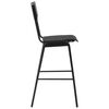 vidaXL Chaises de bar lot de 2 noir contreplaqué solide et acier