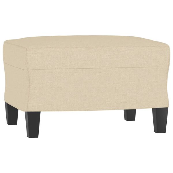 vidaXL Repose-pied Cr&egrave;me 60x50x41 cm Tissu