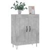 vidaXL Buffet gris b&eacute;ton 69,5x34x90 cm bois d'ing&eacute;nierie