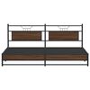 vidaXL Cadre de lit en m&eacute;tal sans matelas ch&ecirc;ne marron 200x200 cm