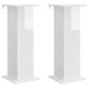 vidaXL Support de Plante 2 pcs Blanc brillant 30,5 x 30 x 80,5 cm