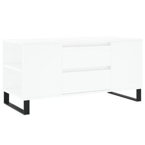vidaXL Table basse blanc 102x44,5x50 cm bois d'ing&eacute;nierie