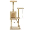 vidaXL Arbre &agrave; chat avec griffoirs en sisal 120 cm Beige