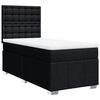 vidaXL Sommier &agrave; lattes de lit et matelas Noir 80x200 cm Tissu