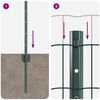 vidaXL Cl&ocirc;ture avec poteau Vert 0,4 x 50 m Acier et PVC