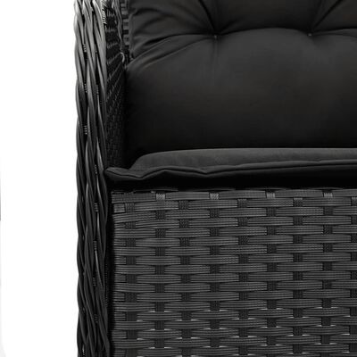 vidaXL Chaises de jardin avec coussins lot de 2 noir résine tressée