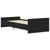vidaXL Cadre de lit sans matelas noir 90x190 cm bois ing&eacute;nierie