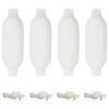 vidaXL Pare-choc de bateau 4 pcs blanc &Oslash; 11x40 cm PVC