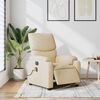 vidaXL Fauteuil inclinable de massage &eacute;lectrique cr&egrave;me tissu