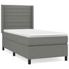 vidaXL Sommier &agrave; lattes de lit et matelas Gris fonc&eacute; 90x190 cm Tissu