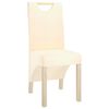 vidaXL Chaises &agrave; manger lot de 4 cr&egrave;me tissu