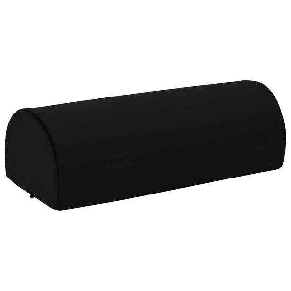 vidaXL Coussin de repose-pieds Uni Noir