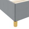 vidaXL Cadre de lit avec matelas Gris clair 180 x 200 cm tissu