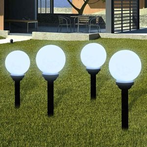 vidaXL Lampes d'all&eacute;e &agrave; LED 4 pcs 15 cm avec piquet de sol