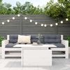 vidaXL Table de jardin blanc 100x50x75 cm bois massif de pin