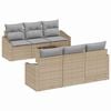 vidaXL Ensemble de Canap&eacute;s 7 pc Beige et Gris clair 55 x 55 x 37 cm