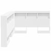 vidaXL T&ecirc;te de lit de rangement Blanc 120 cm Bois d'ing&eacute;nierie
