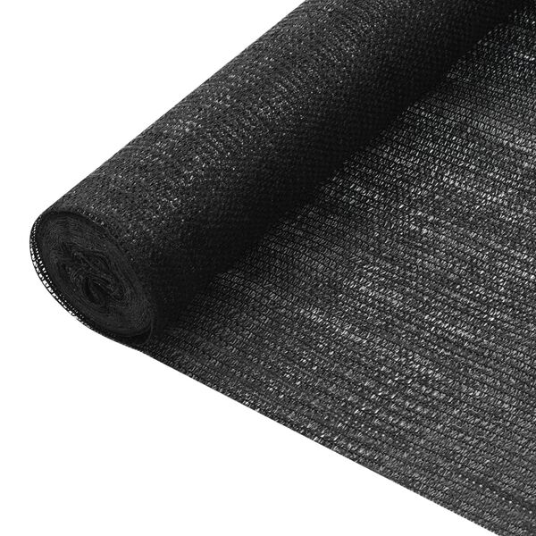 vidaXL Filet brise-vue Noir 1,5x50 m PEHD 75 g/m&sup2;