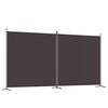 vidaXL Cloison de s&eacute;paration 2 panneaux Marron 348x180 cm Tissu