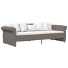 vidaXL Lit avec &eacute;clairage USB Taupe Tissu 90x200 cm