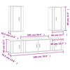 vidaXL Ensemble de meubles TV 5 pcs Ch&ecirc;ne fum&eacute; Bois d'ing&eacute;nierie