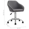 vidaXL Chaises pivotantes &agrave; manger lot de 4 gris clair tissu