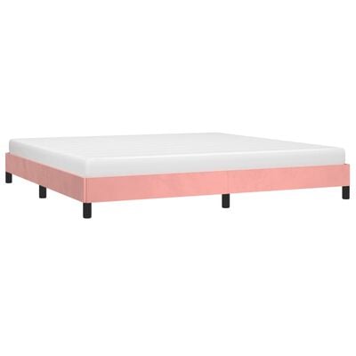 vidaXL Cadre de lit sans matelas rose 200x200 cm velours