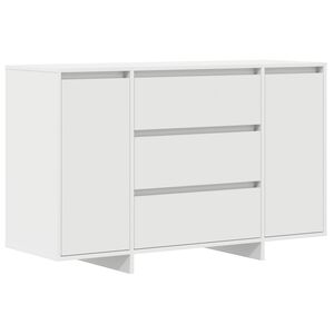 vidaXL Buffet avec tiroir Blanc 120 x 41 x 75 cm Bois d'ing&eacute;nierie