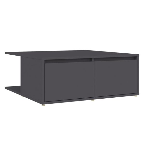 vidaXL Table basse gris 80x80x31 cm bois d'ing&eacute;nierie