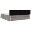 vidaXL Lit avec rangement et LED avec matelas Taupe 200 x 200 cm tissu