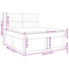 vidaXL Sommier &agrave; lattes de lit avec matelas Noir 180x200 cm Tissu