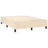 vidaXL Sommier &agrave; lattes de lit et matelas et LED Cr&egrave;me 140x200cm Tissu