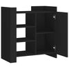 vidaXL Buffet noir 73,5x35x75 cm bois d'ing&eacute;nierie
