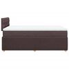 vidaXL Sommier &agrave; lattes de lit et matelas marron fonc&eacute; 120x190cm tissu