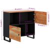 vidaXL Buffet avec 2 portes 80x33x75 cm bois massif d'acacia